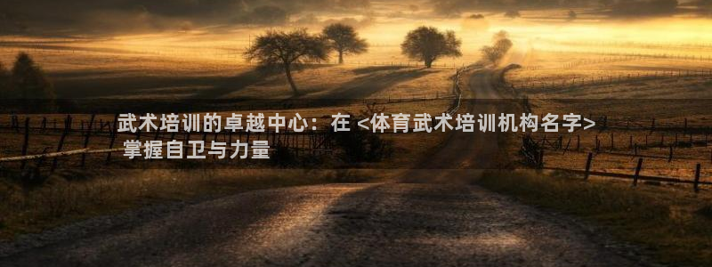 耀世娱乐家 411O31 耀世：武术培训的卓越中心：