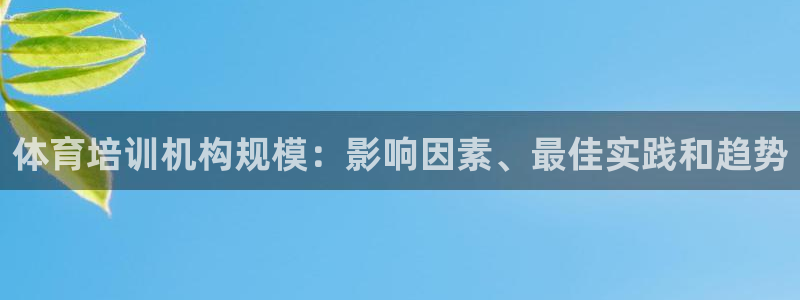 耀世集团商业联盟：体育培训机构规模：影响因素、最佳实践和趋势
