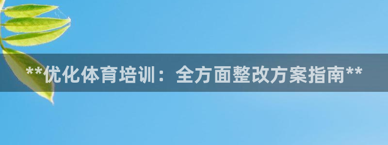 耀世平台注册链接：**优化体育培训：全方面整改方案指南**