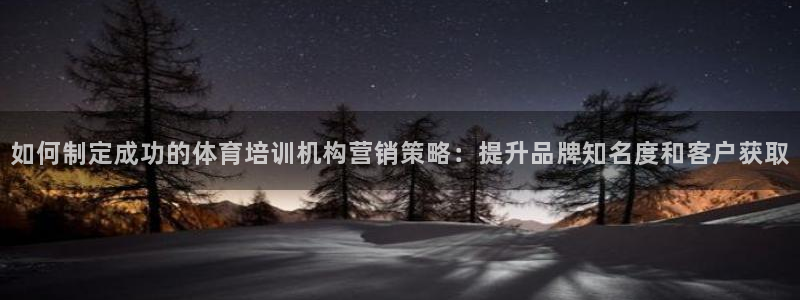 耀世娱乐代理什么待遇：如何制定成功的体育培训机构营销策略：提